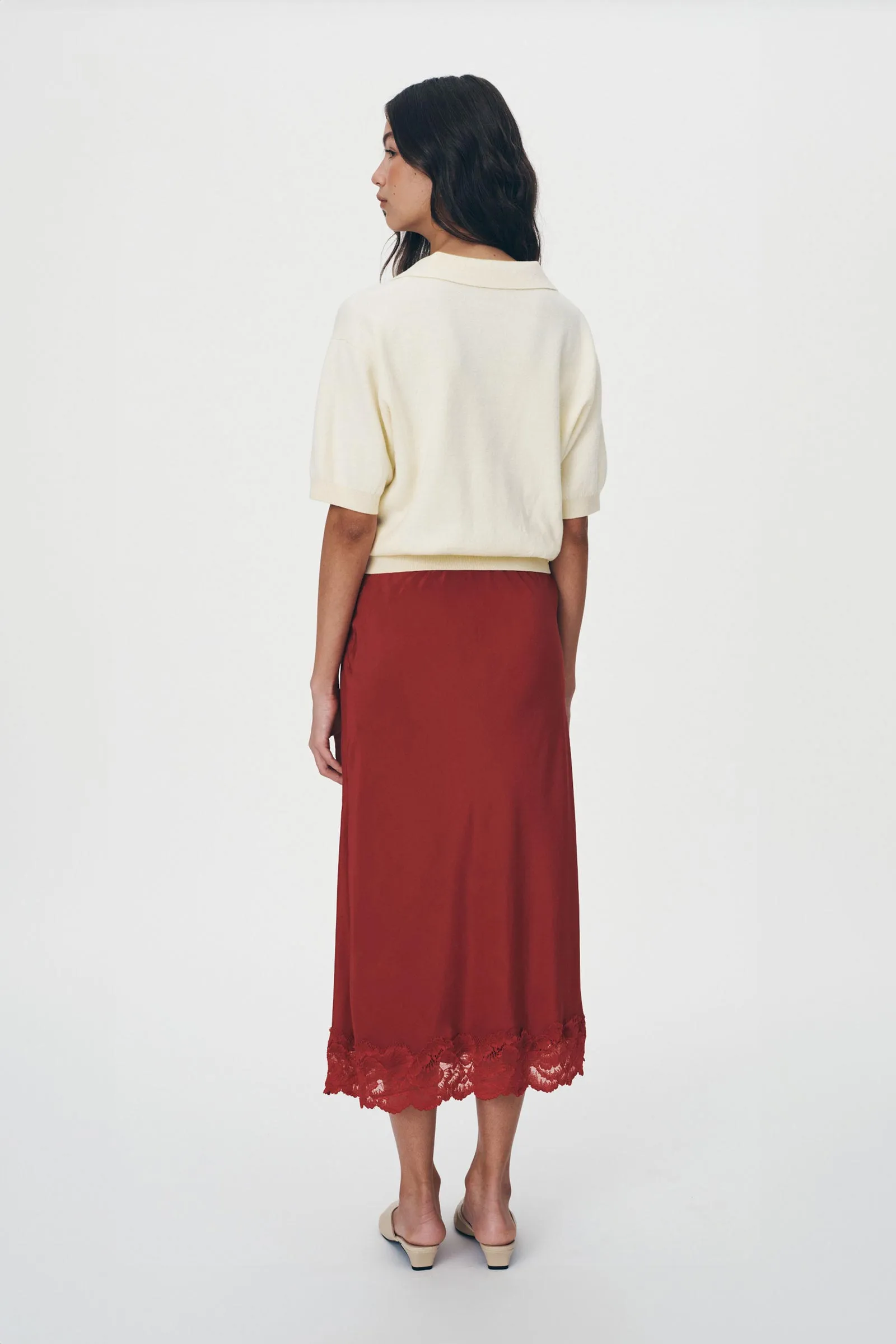 Marina Silk Midi Skirt sold by Rowie the Label product image thumbnail 5