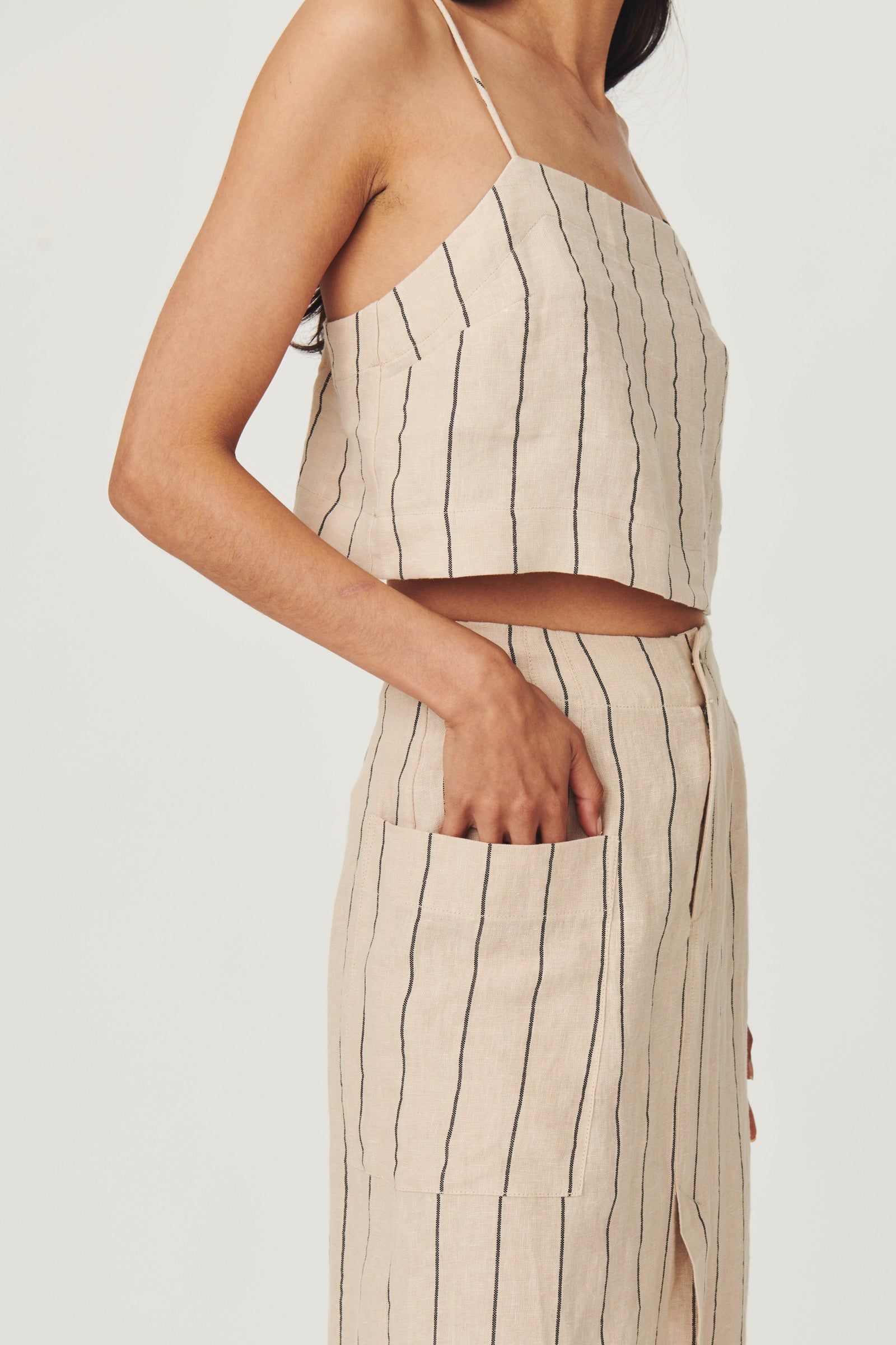 Julien Linen Midi Skirt sold by Rowie the Label product image thumbnail 5