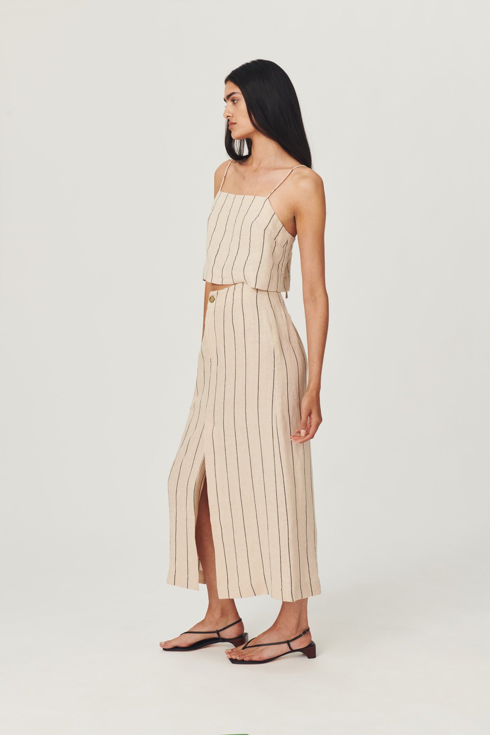 Julien Linen Midi Skirt sold by Rowie the Label product image thumbnail 3