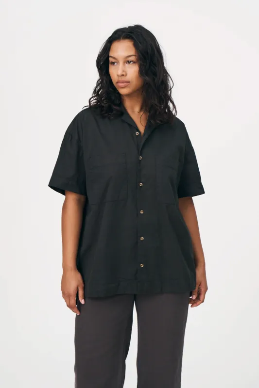 Jamie Organic Bowling Shirt sold by Rowie the Label