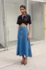 Jeanette Denim Midi Skirt sold by Rowie the Label