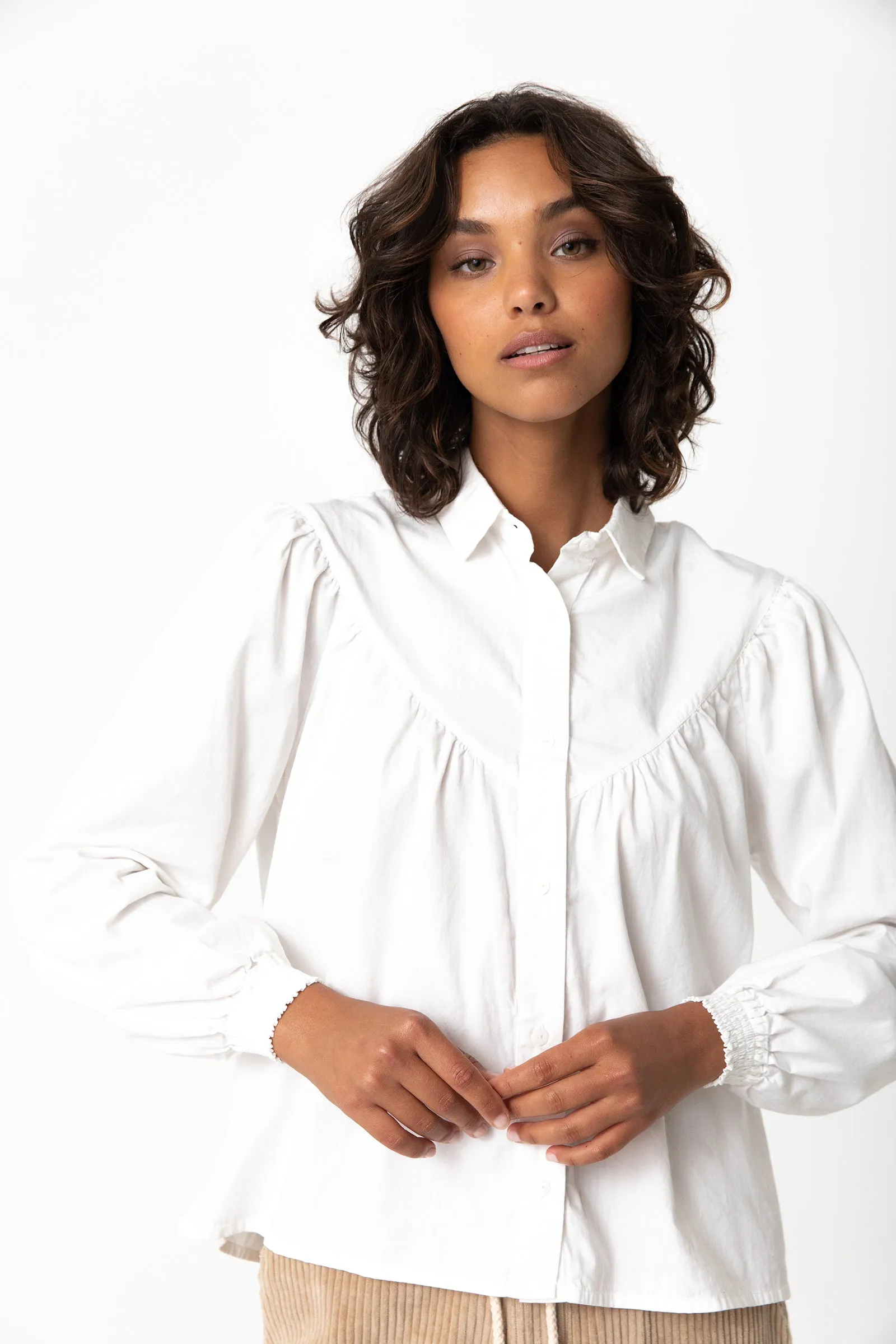Elliot Organic Blouse Bone sold by Rowie the Label product image thumbnail 2