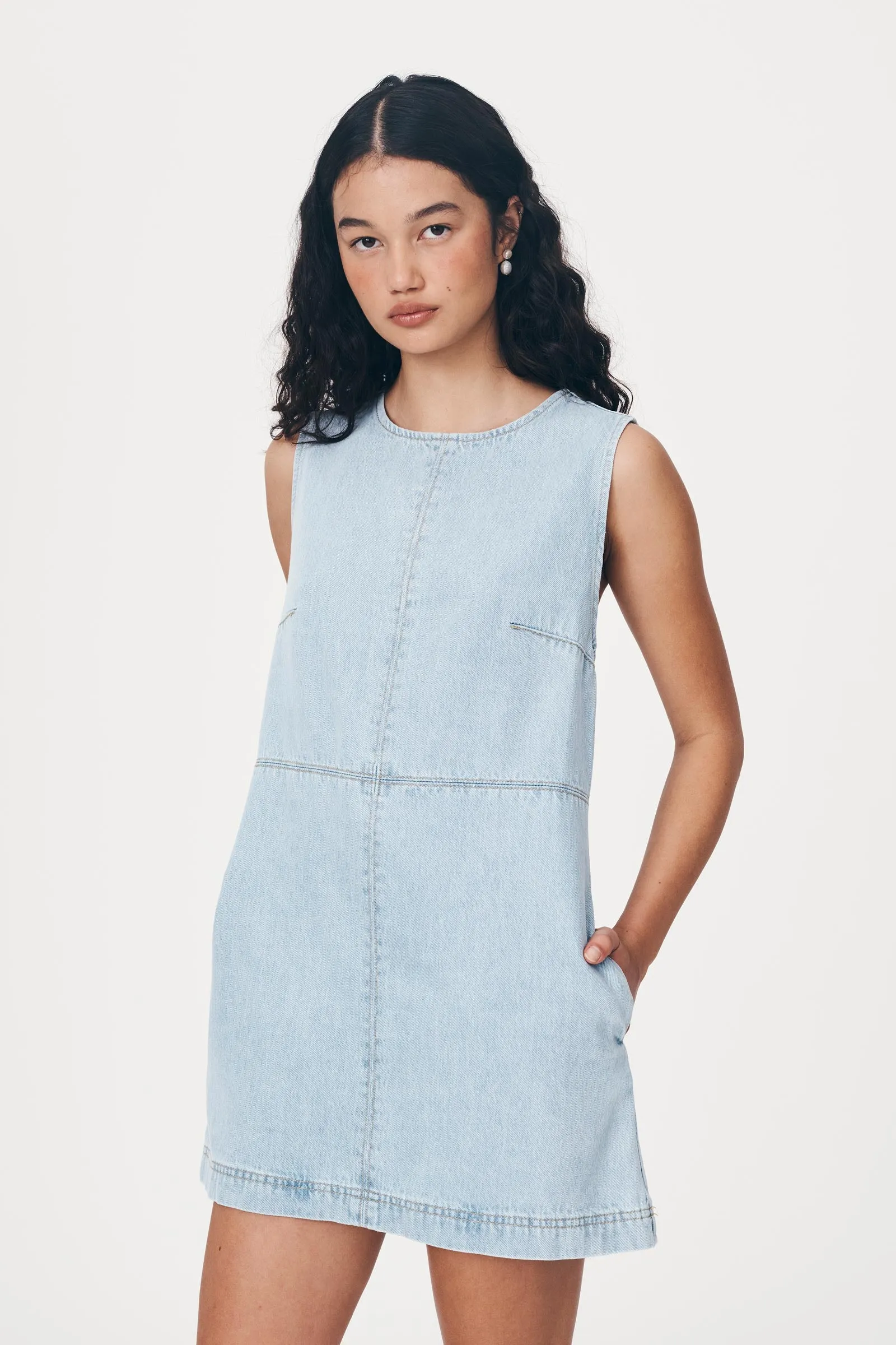 Jean Denim Mini Dress sold by Rowie the Label product image thumbnail 4