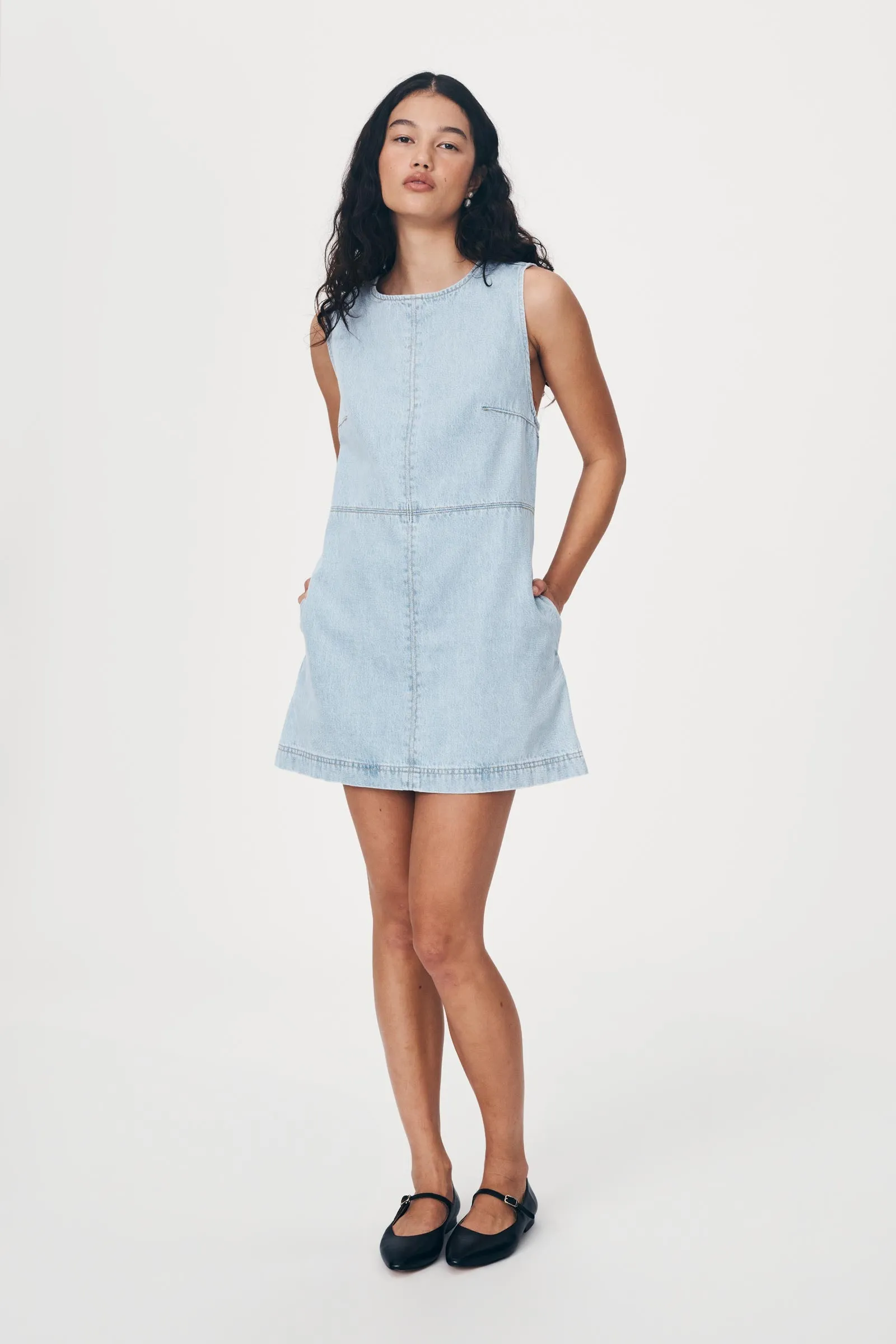 Jean Denim Mini Dress sold by Rowie the Label