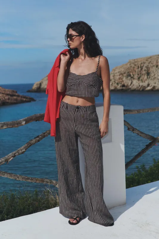 Carlotta Linen Wide Pants sold by Rowie the Label