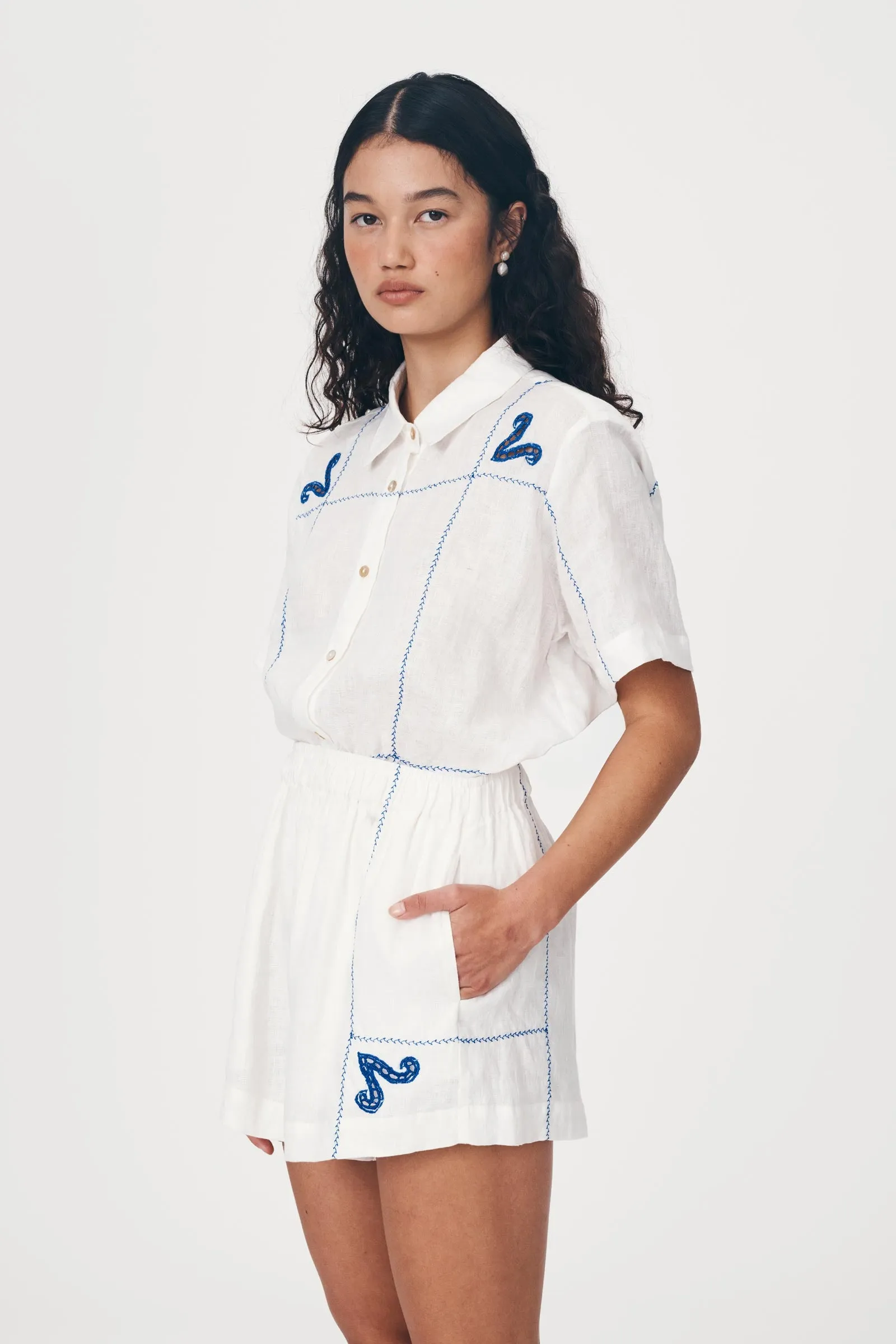 Aries Linen Shorts sold by Rowie the Label product image thumbnail 4