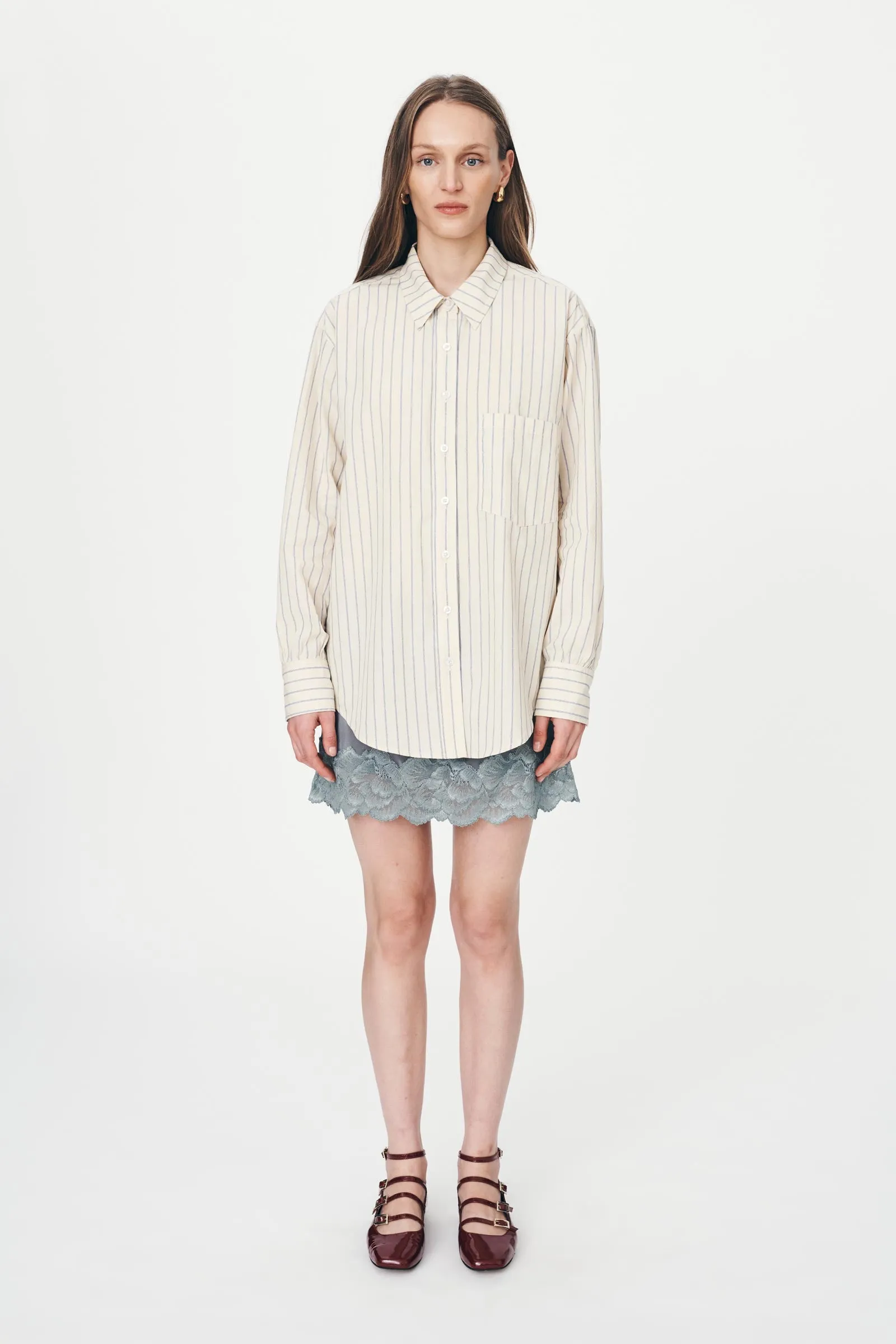 Ramona Stripe Long Sleeve Shirt sold by Rowie the Label
