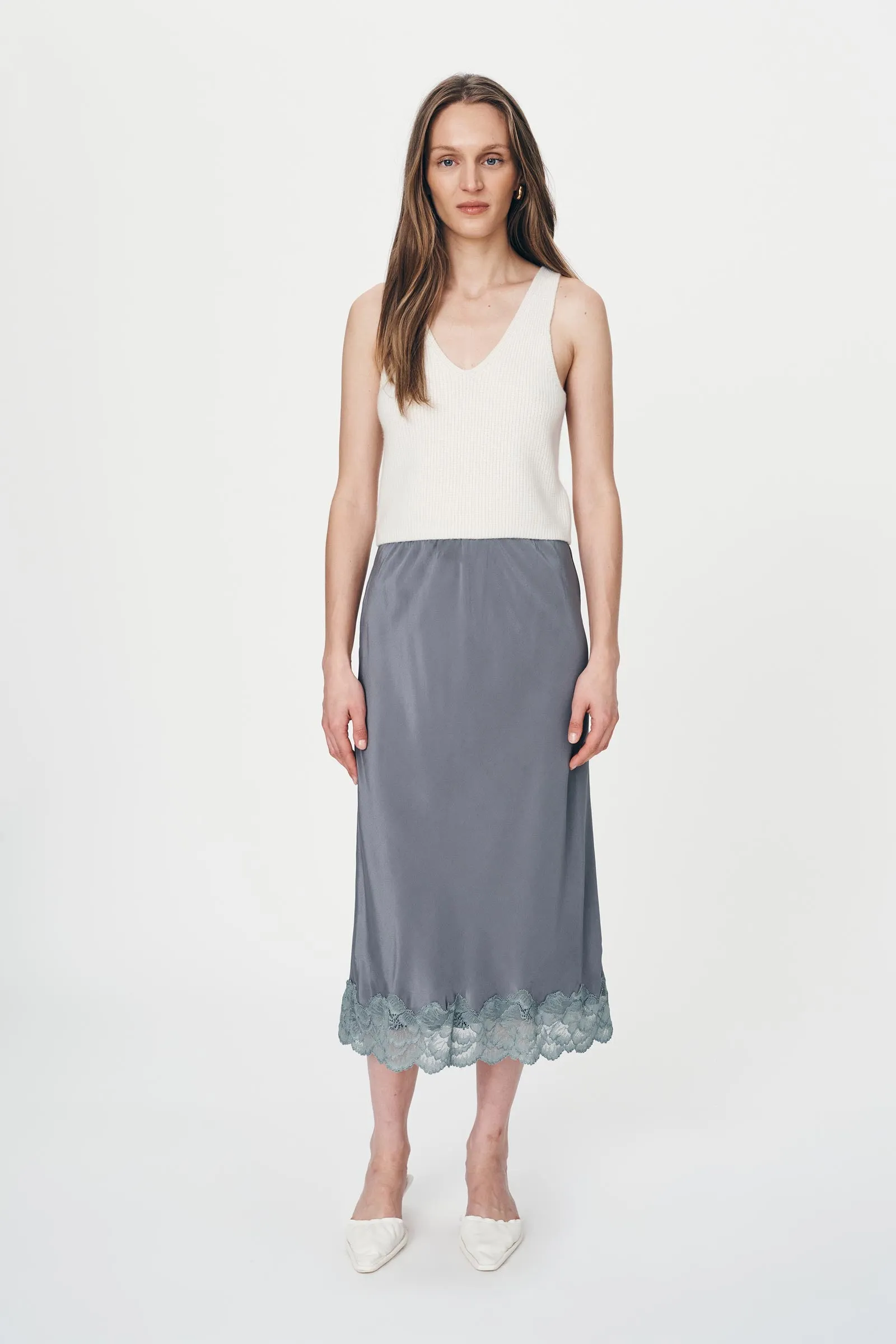 Marina Silk Midi Skirt sold by Rowie the Label product image thumbnail 3