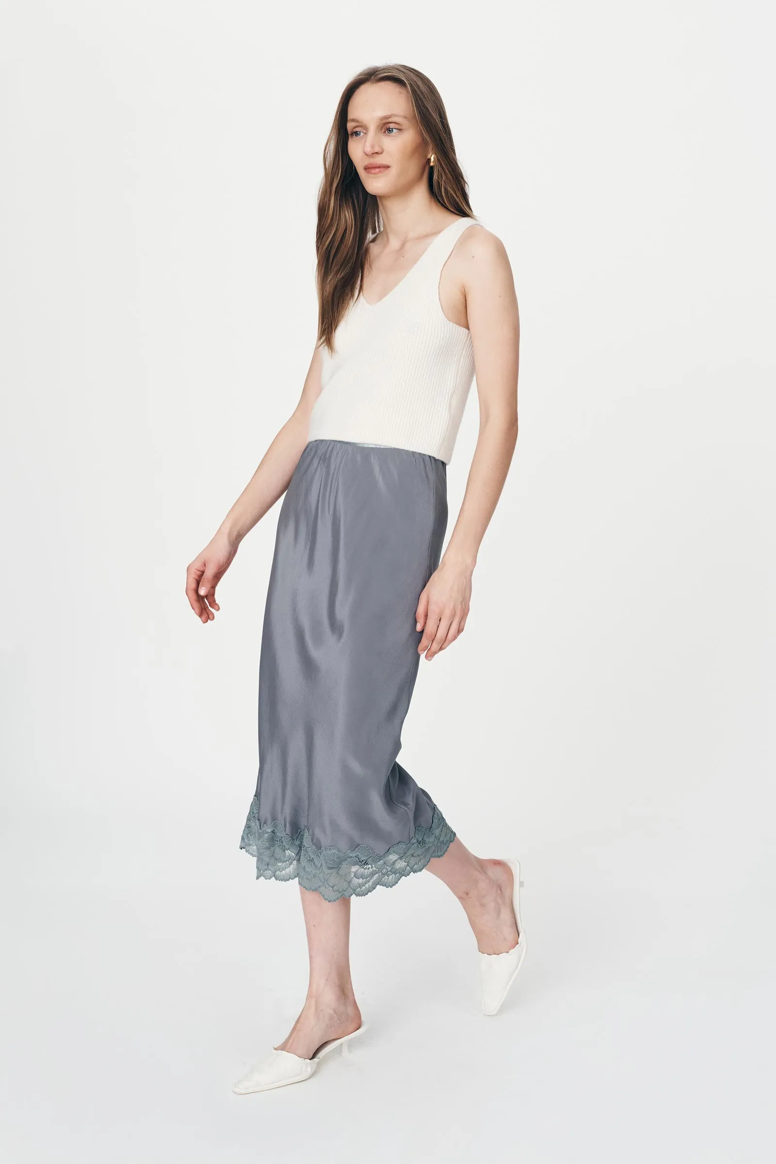Marina Silk Midi Skirt sold by Rowie the Label product image thumbnail 4