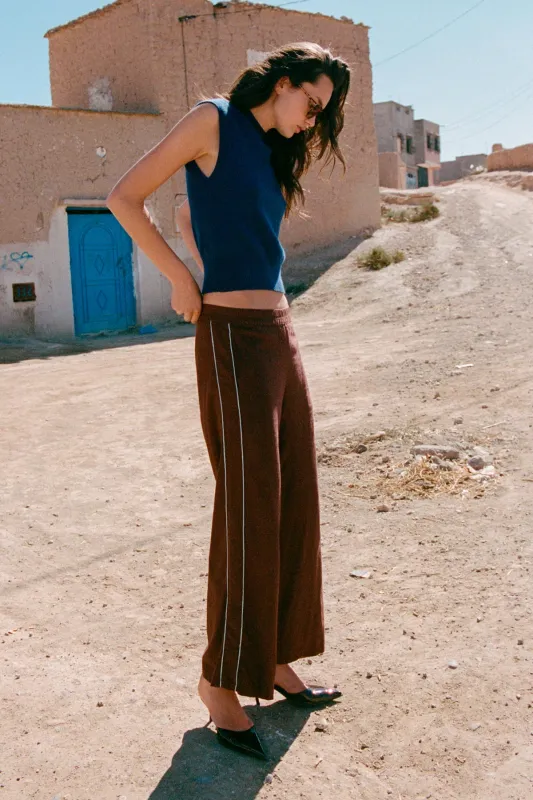 Kaia Linen Straight Pants sold by Rowie the Label