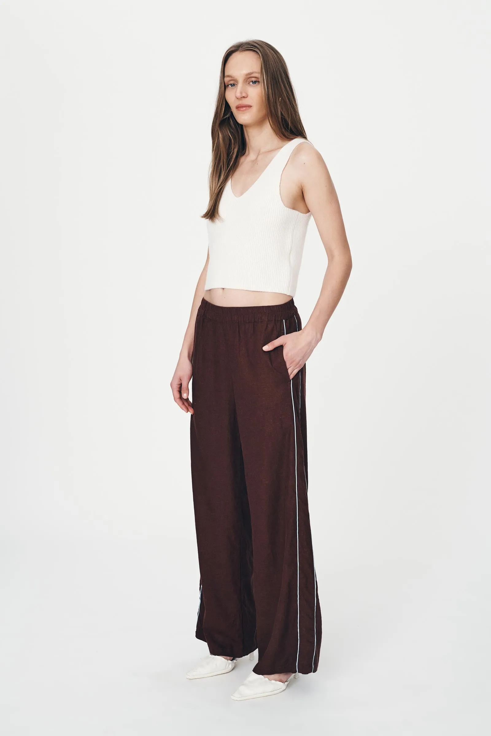 Kaia Linen Straight Pants sold by Rowie the Label product image thumbnail 4