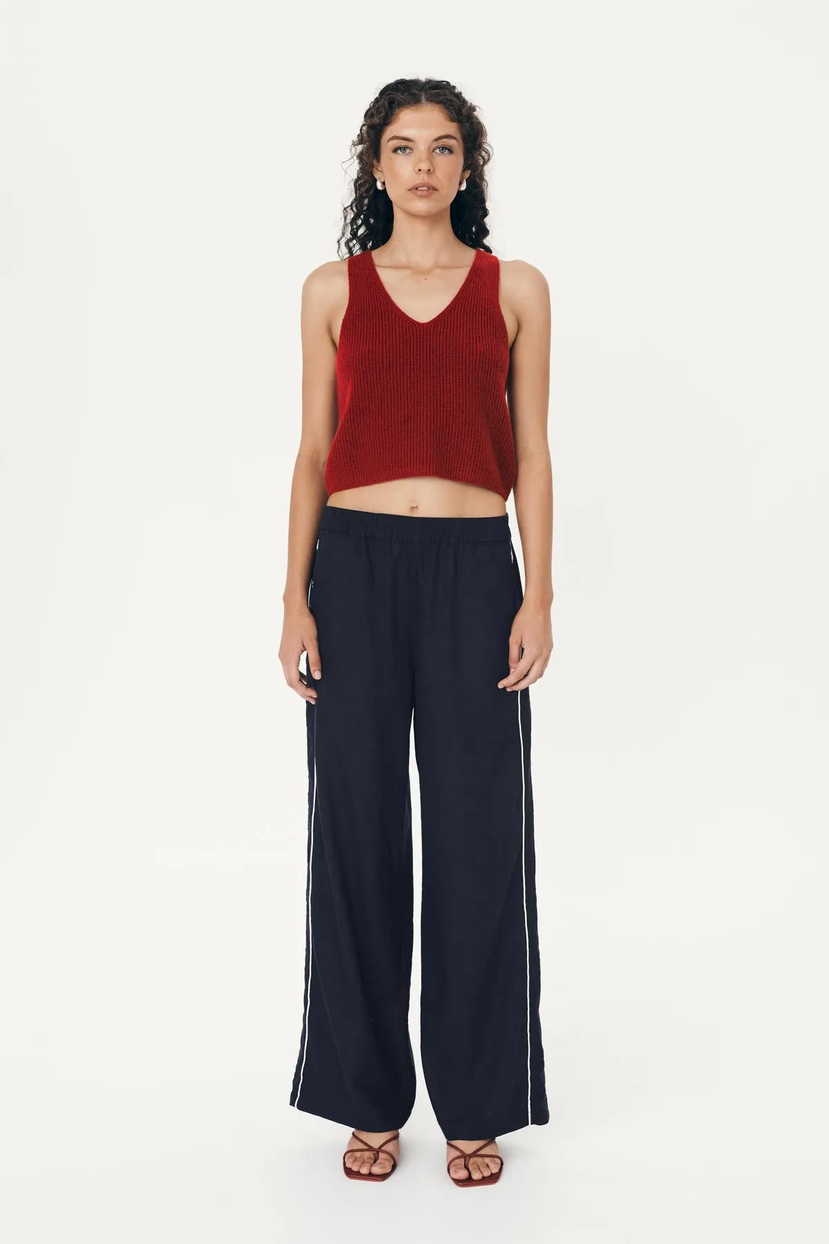 Kaia Linen Straight Pants sold by Rowie the Label product image thumbnail 4