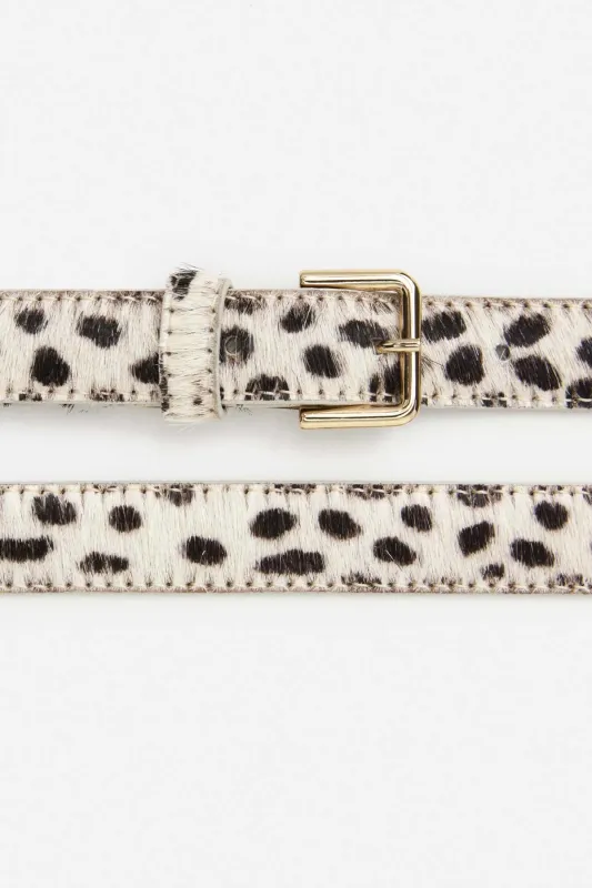 Barbara Pony Hair Leather Belt sold by Rowie the Label