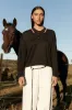 Uma Linen Knit Polo Top sold by Rowie the Label