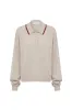 Uma Linen Knit Polo Top sold by Rowie the Label
