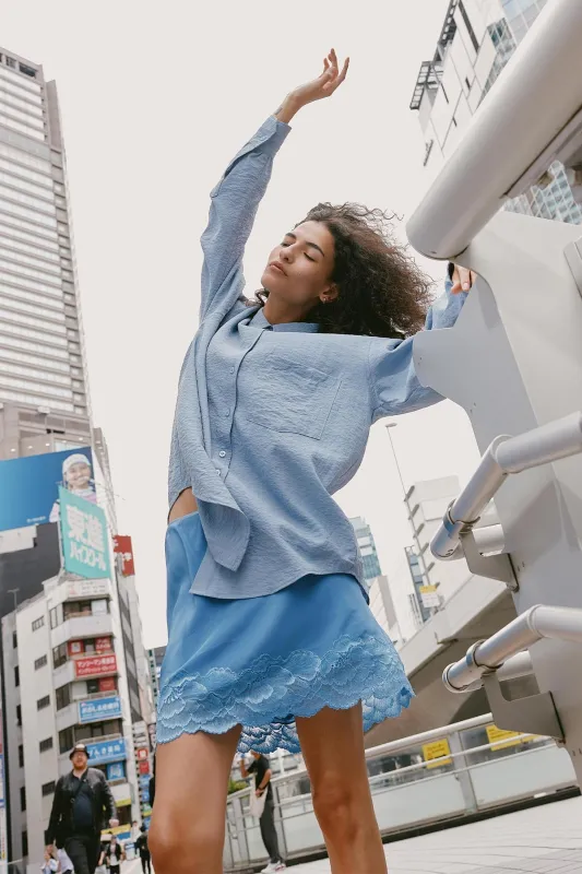 Marina Silk Mini Skirt sold by Rowie the Label