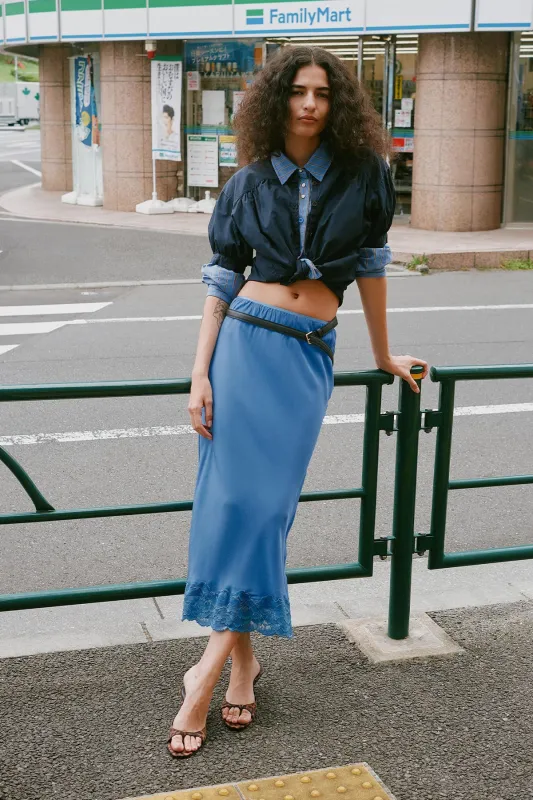 Marina Silk Midi Skirt sold by Rowie the Label