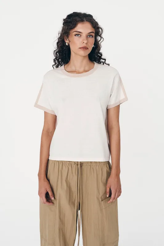 Rania Contrast Knit Tee sold by Rowie the Label