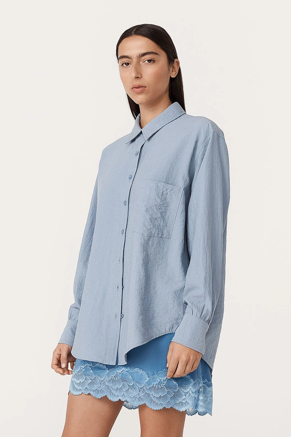 Ramona Silk Long Sleeve Shirt sold by Rowie the Label product image thumbnail 4