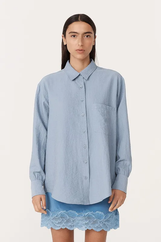Ramona Silk Long Sleeve Shirt sold by Rowie the Label