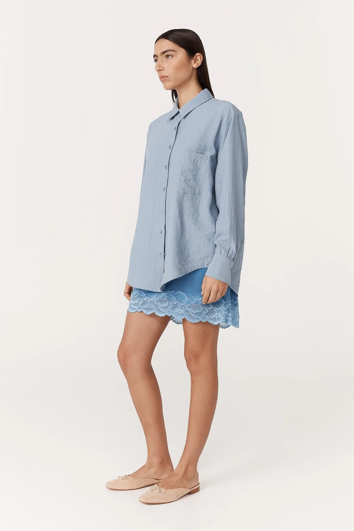 Ramona Silk Long Sleeve Shirt sold by Rowie the Label product image thumbnail 3