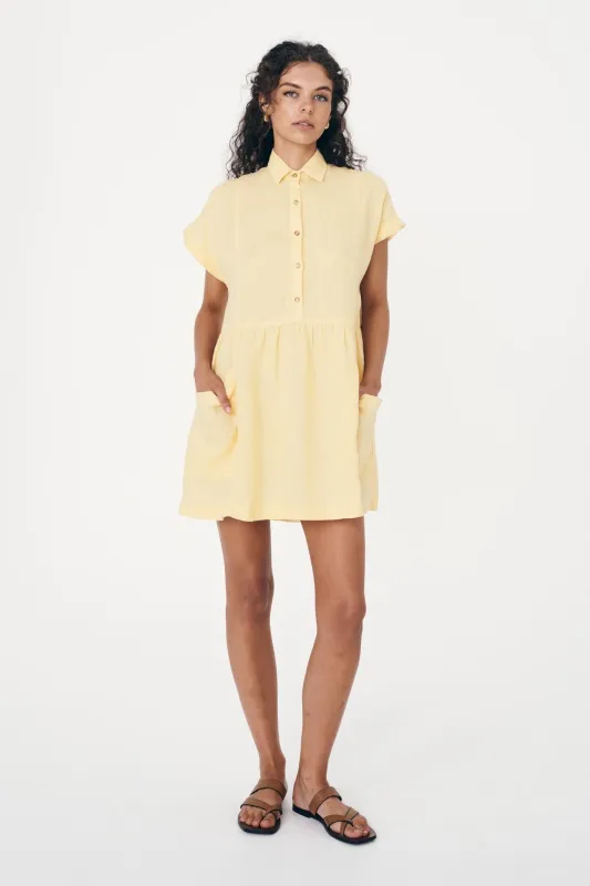 Gina Linen Mini Dress sold by Rowie the Label