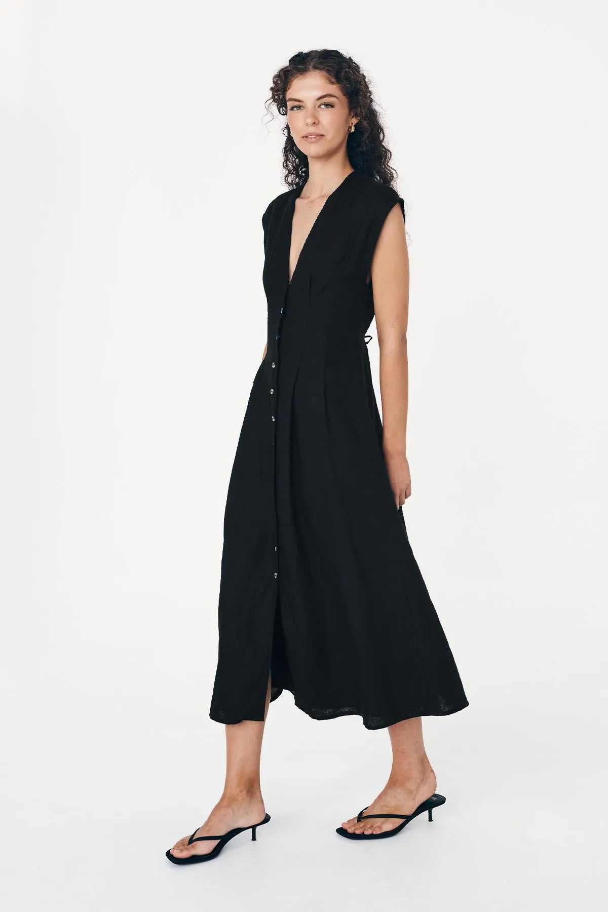 Mira Linen Midi Dress sold by Rowie the Label product image thumbnail 4