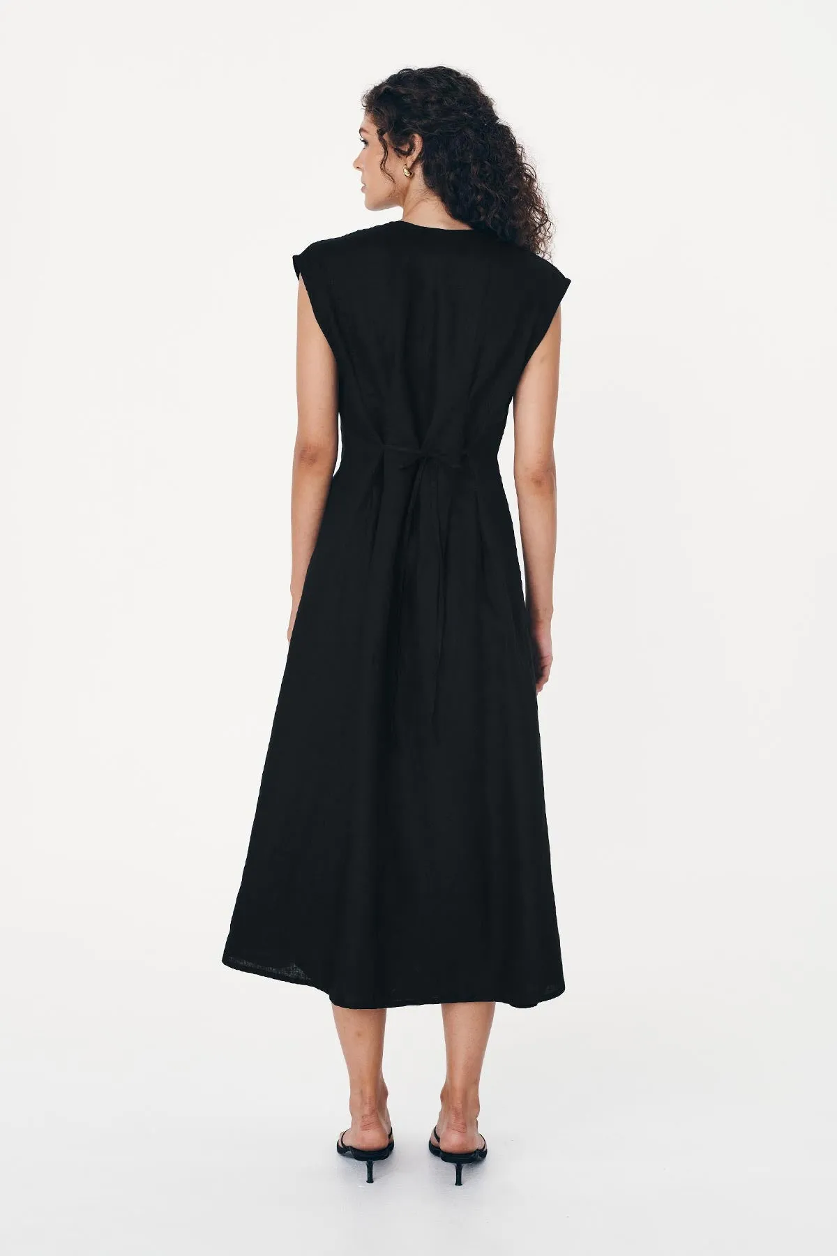 Mira Linen Midi Dress sold by Rowie the Label product image thumbnail 5