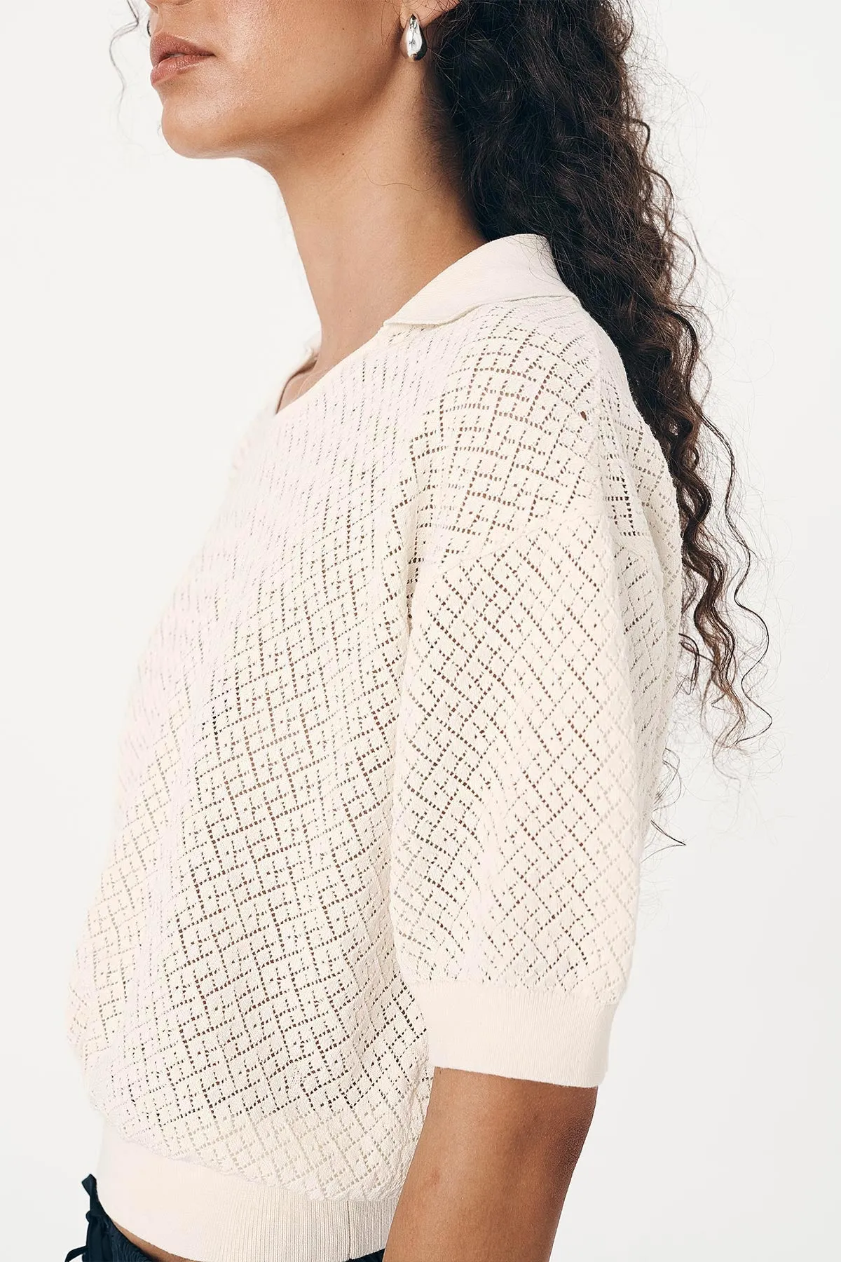 Loretta Pointelle Knit Top sold by Rowie the Label product image thumbnail 4