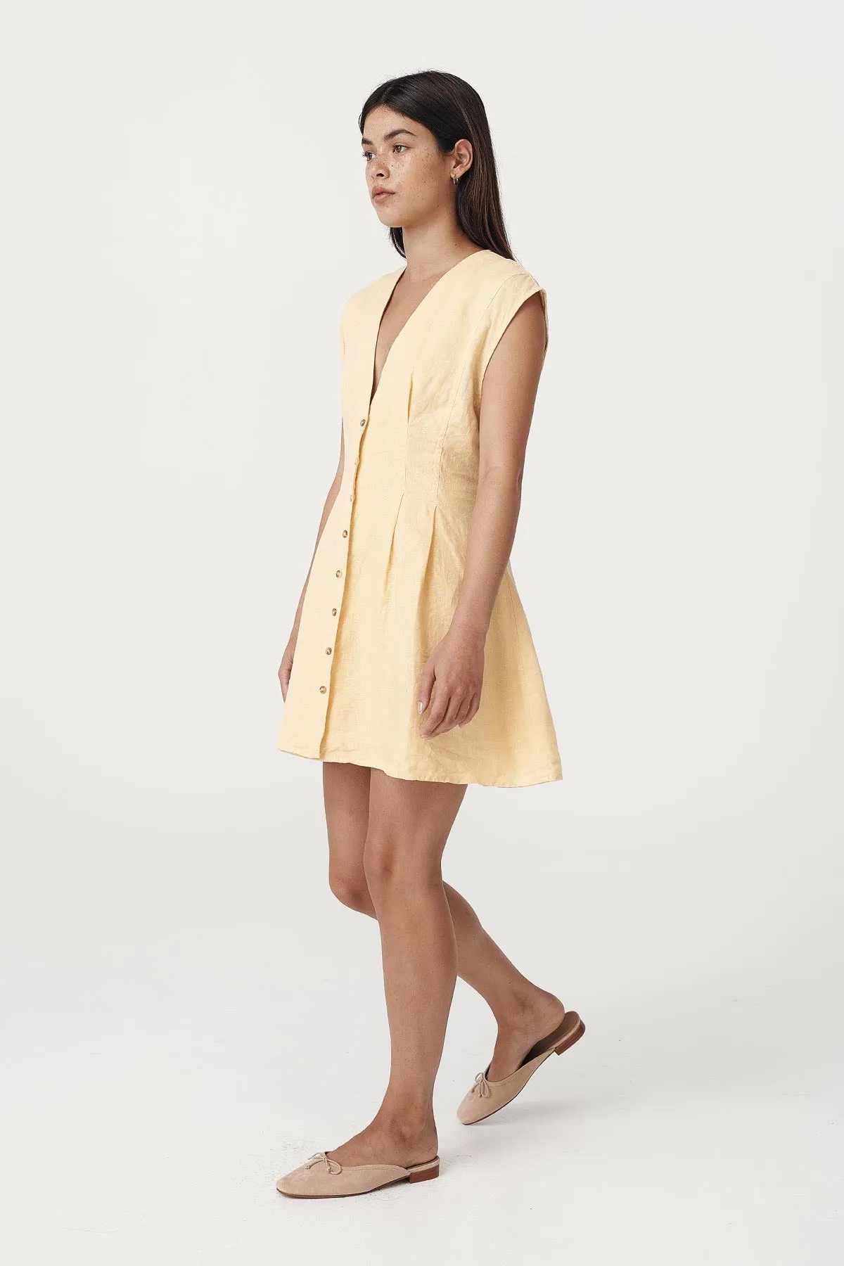 Mira Linen Mini Dress sold by Rowie the Label product image thumbnail 4