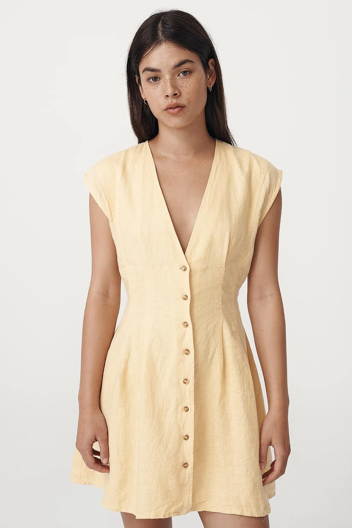 Mira Linen Mini Dress sold by Rowie the Label product image thumbnail 3