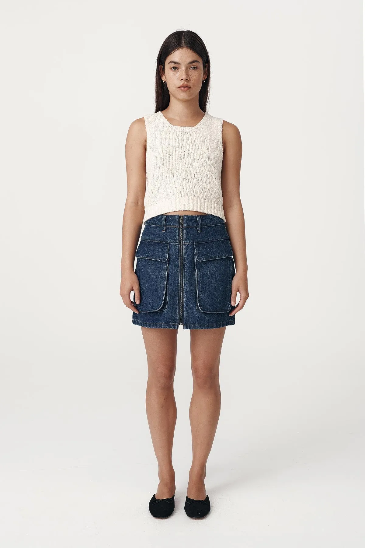 Catalina Crop Knit Tank sold by Rowie the Label product image thumbnail 3