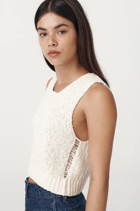 Catalina Crop Knit Tank sold by Rowie the Label