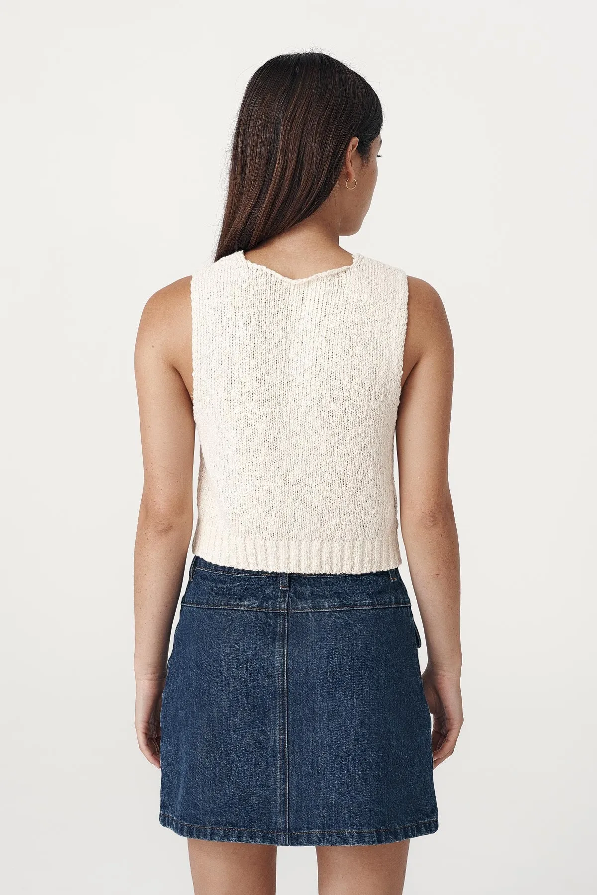Catalina Crop Knit Tank sold by Rowie the Label product image thumbnail 4