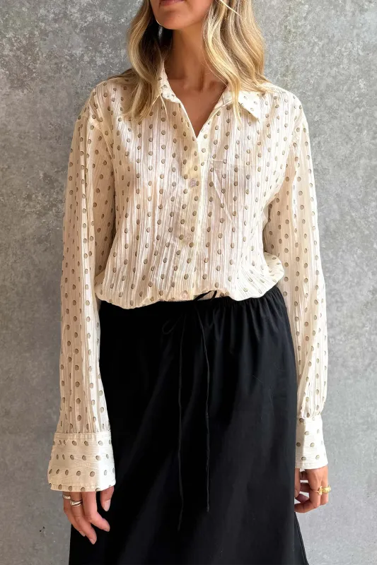 Ramona Silk Long Sleeve Shirt made by Rowie the Label