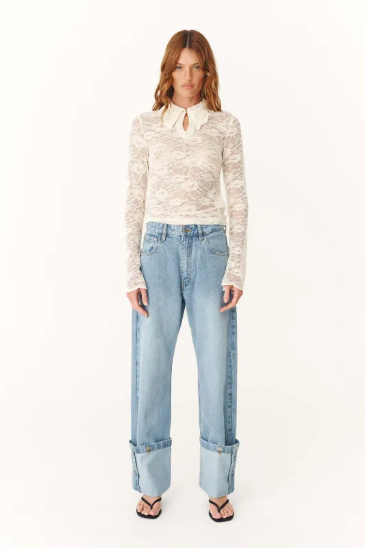 Walter Cuffed Straight Jeans made by Rowie the Label