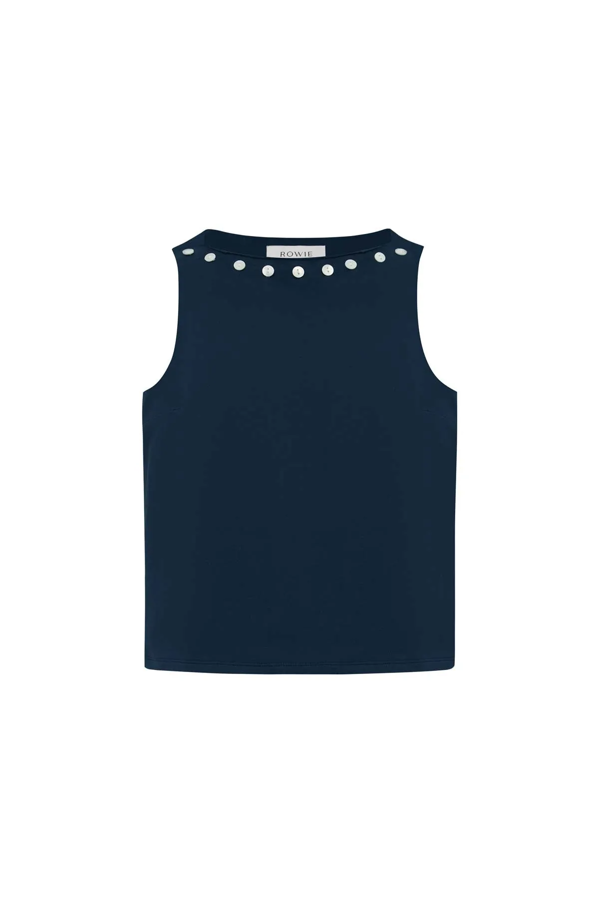 Muriel Button Boatneck Tank sold by Rowie the Label product image thumbnail 2