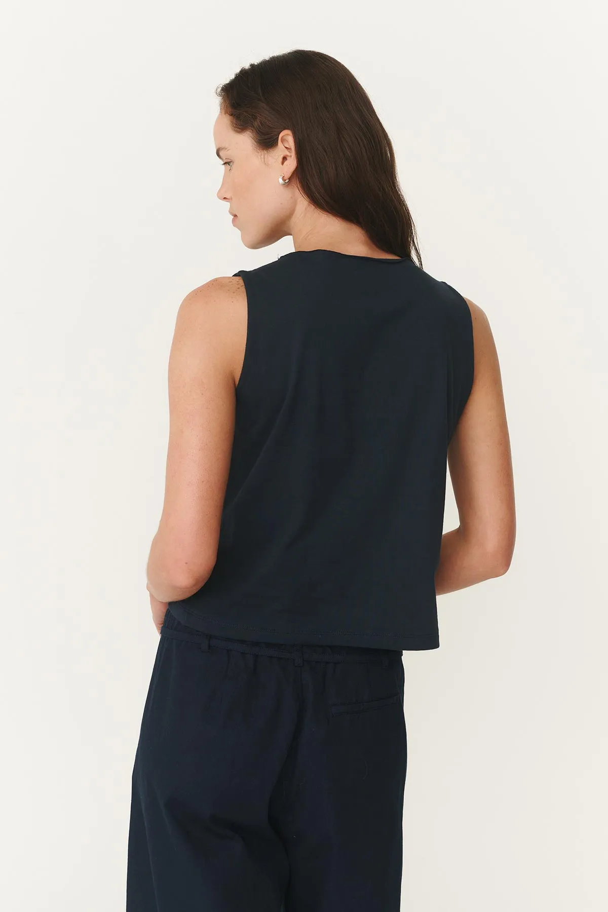 Muriel Button Boatneck Tank sold by Rowie the Label product image thumbnail 5