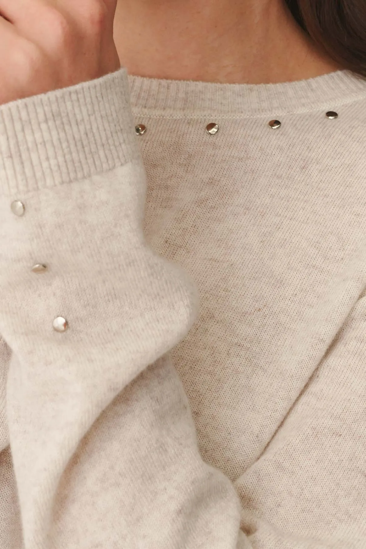 Emaline Stud Merino Knit Top sold by Rowie the Label product image thumbnail 4