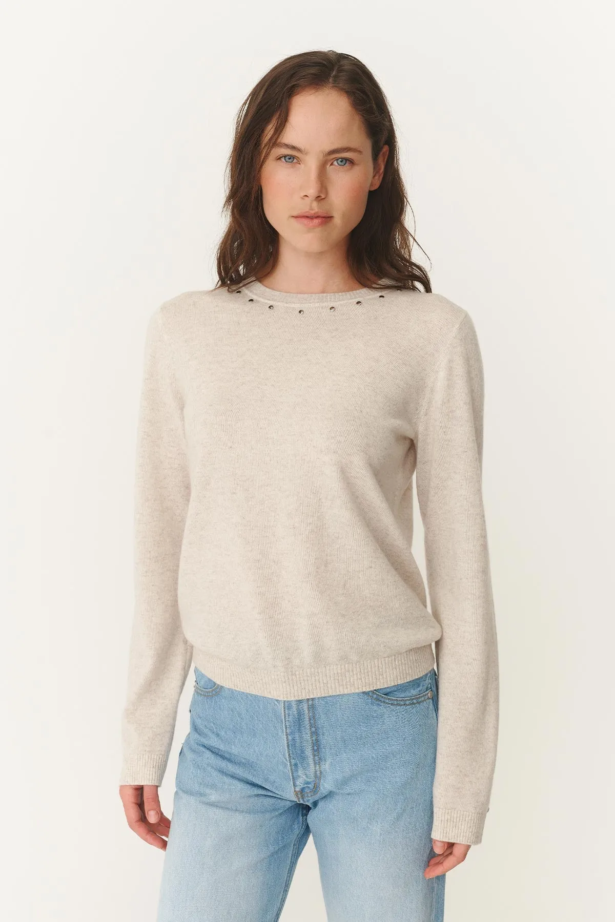Emaline Stud Merino Knit Top sold by Rowie the Label product image thumbnail 3