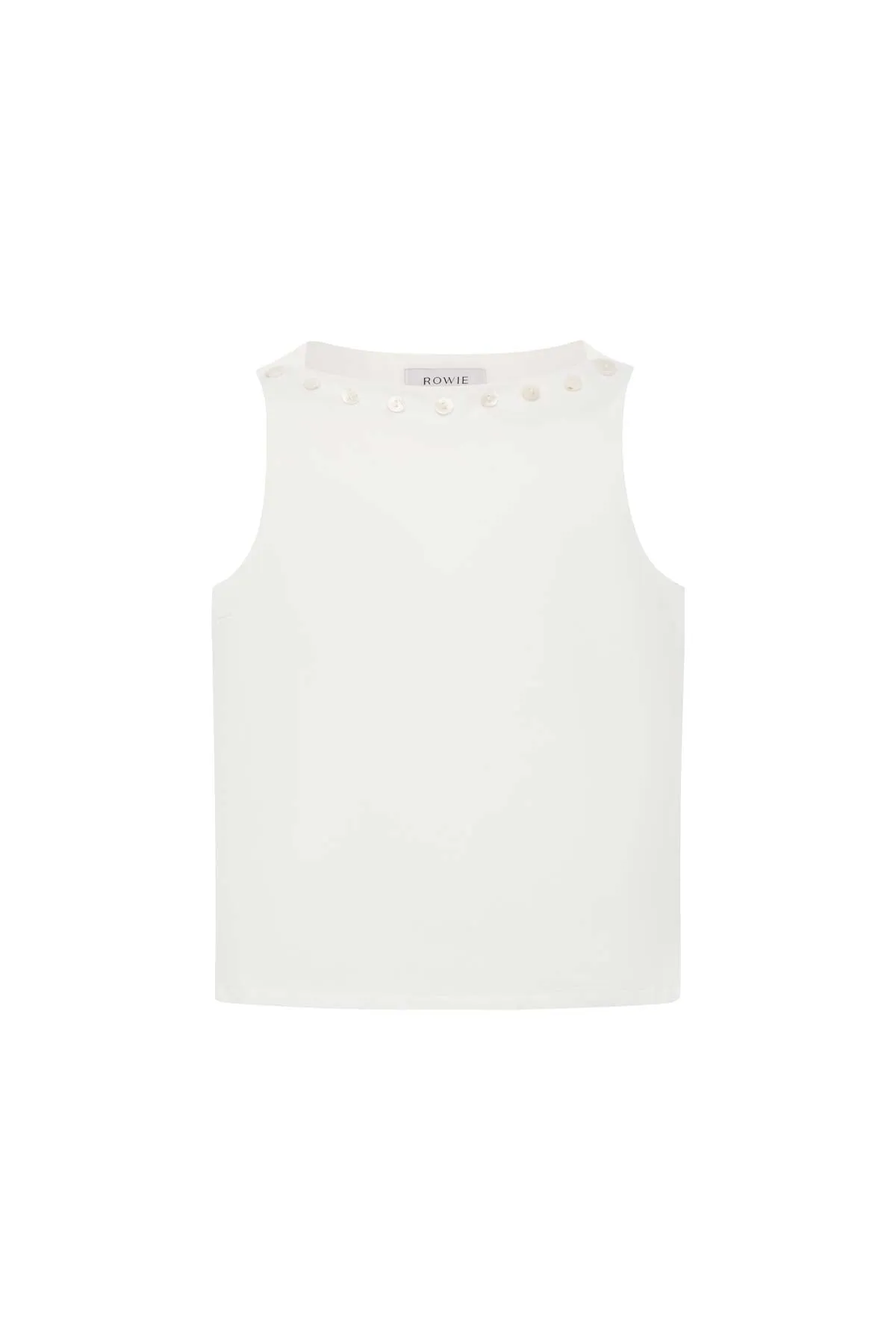 Muriel Button Boatneck Tank sold by Rowie the Label product image thumbnail 2