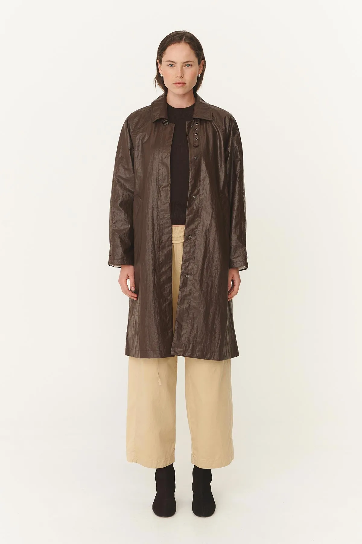 Marlow Coated Trench Coat sold by Rowie the Label product image thumbnail 3