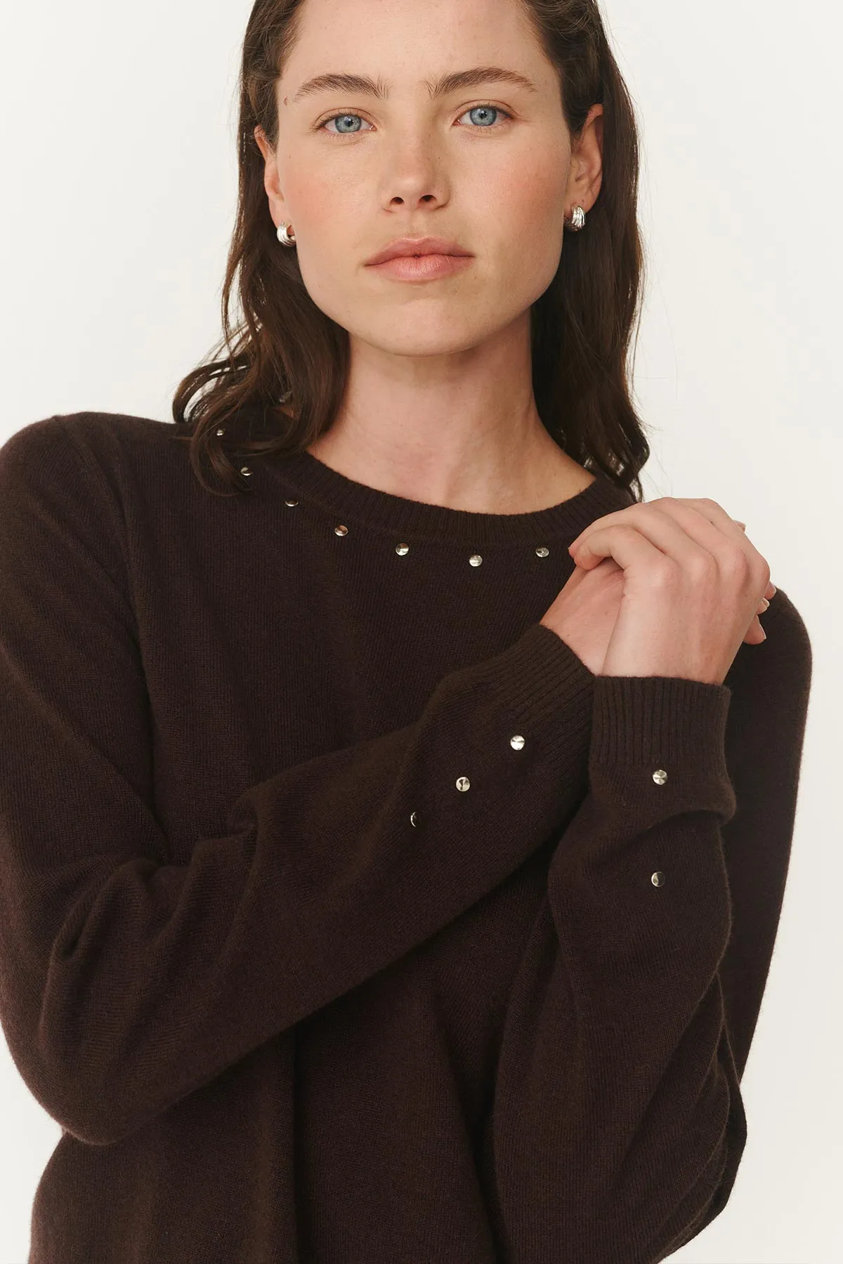 Emaline Stud Merino Knit Top sold by Rowie the Label product image thumbnail 3