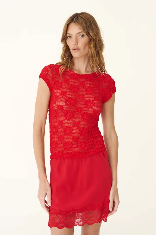 Galo Sunflower Lace Tee made by Rowie the Label