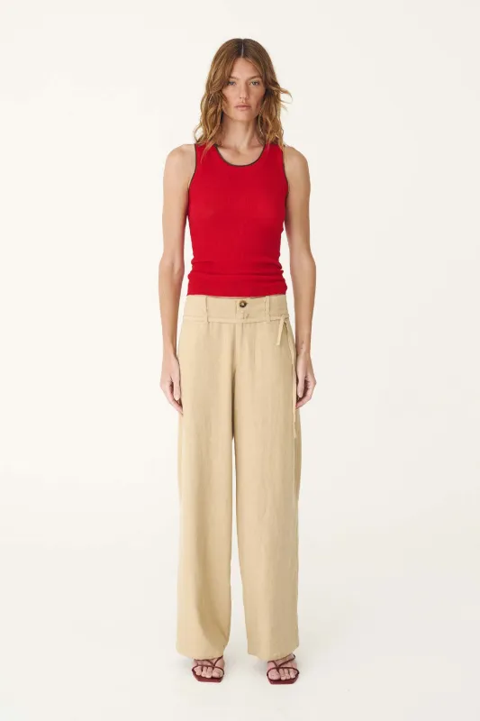 Carlotta Linen Curve Pants made by Rowie the Label