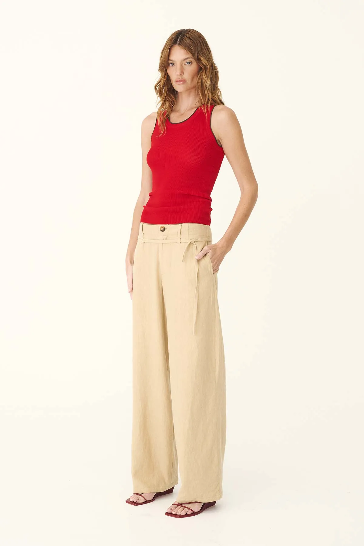 Carlotta Linen Curve Pants sold by Rowie the Label product image thumbnail 4