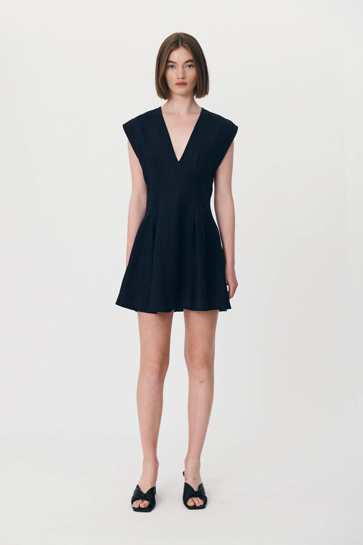 Anica Linen Mini Dress sold by Rowie the Label product image thumbnail 3