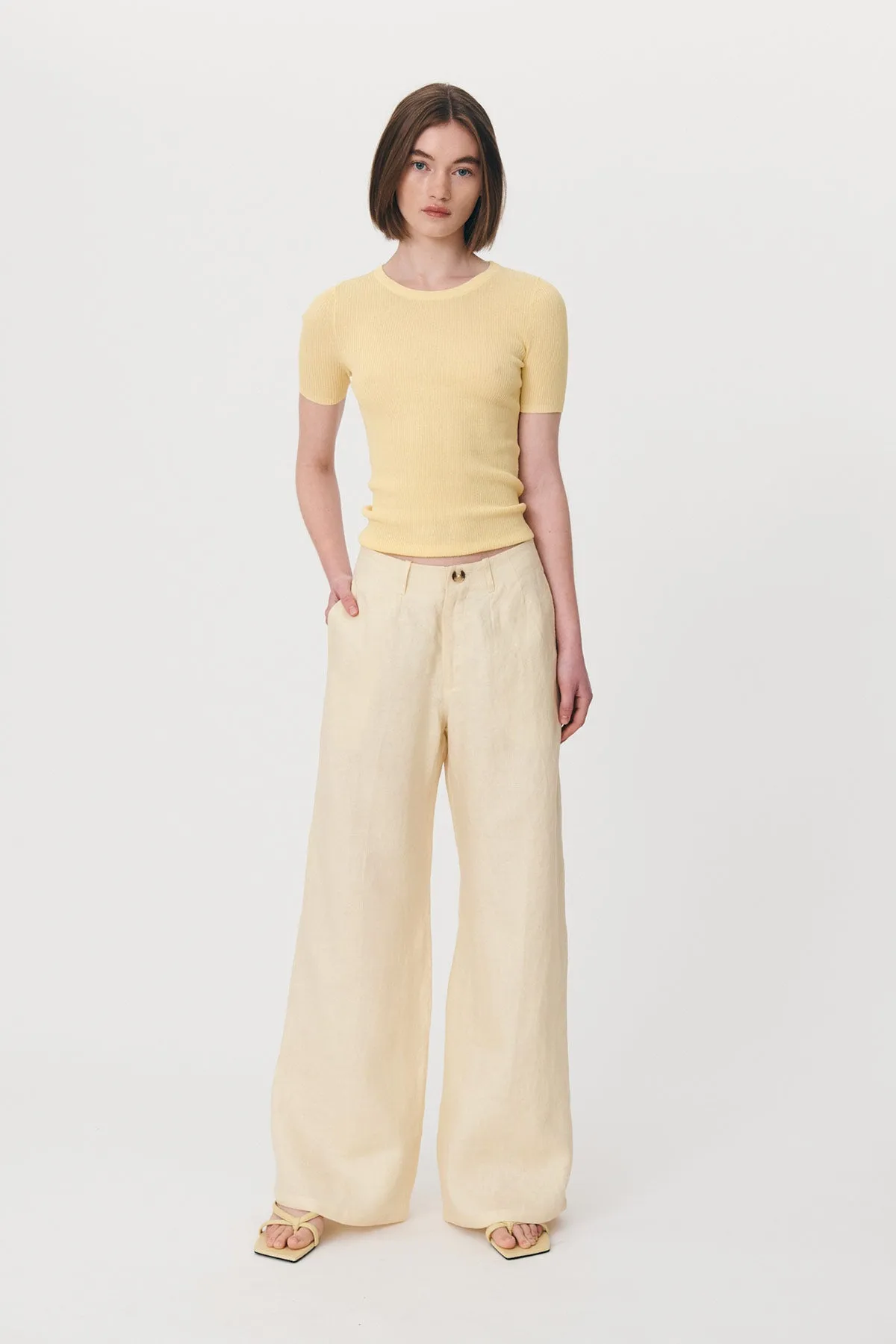 Carlotta Linen Wide Pants sold by Rowie the Label