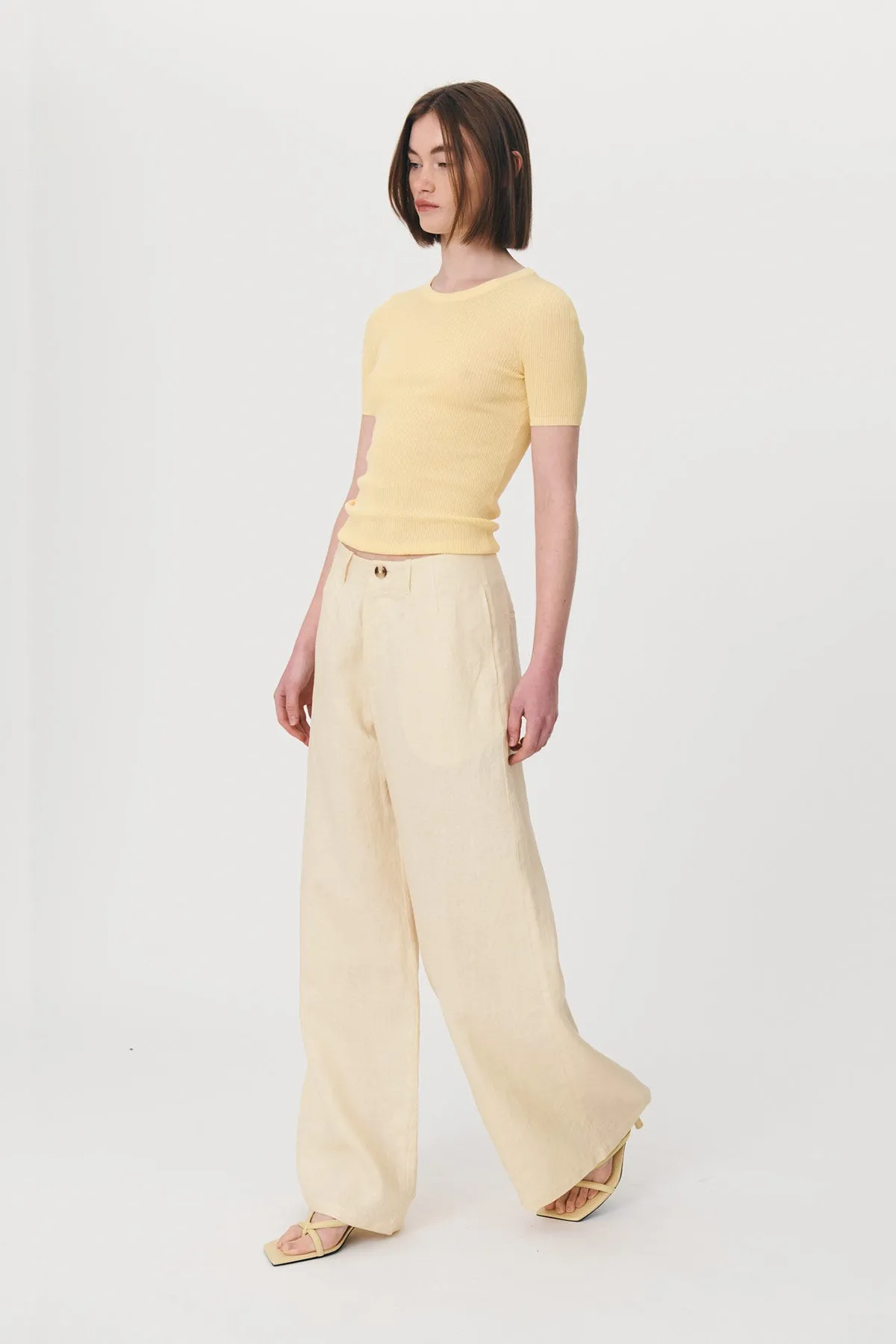 Carlotta Linen Wide Pants sold by Rowie the Label product image thumbnail 3
