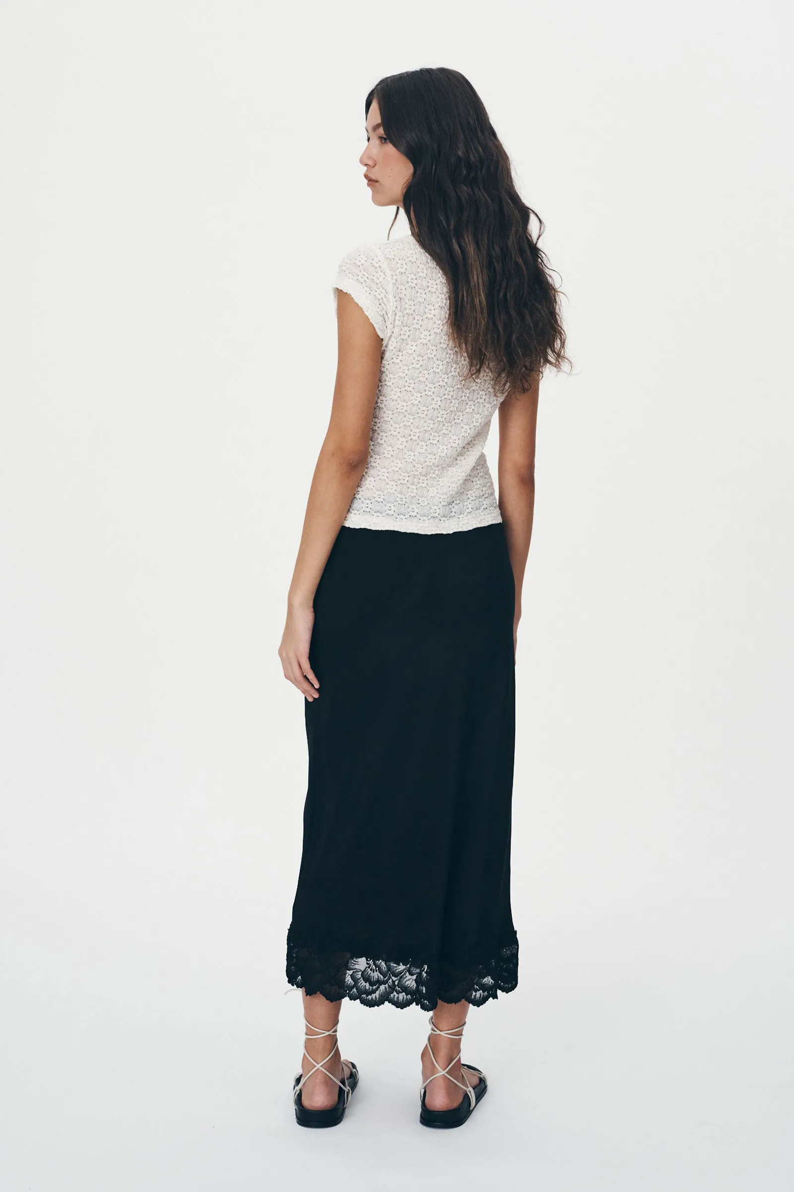 Marina Silk Midi Skirt sold by Rowie the Label product image thumbnail 4
